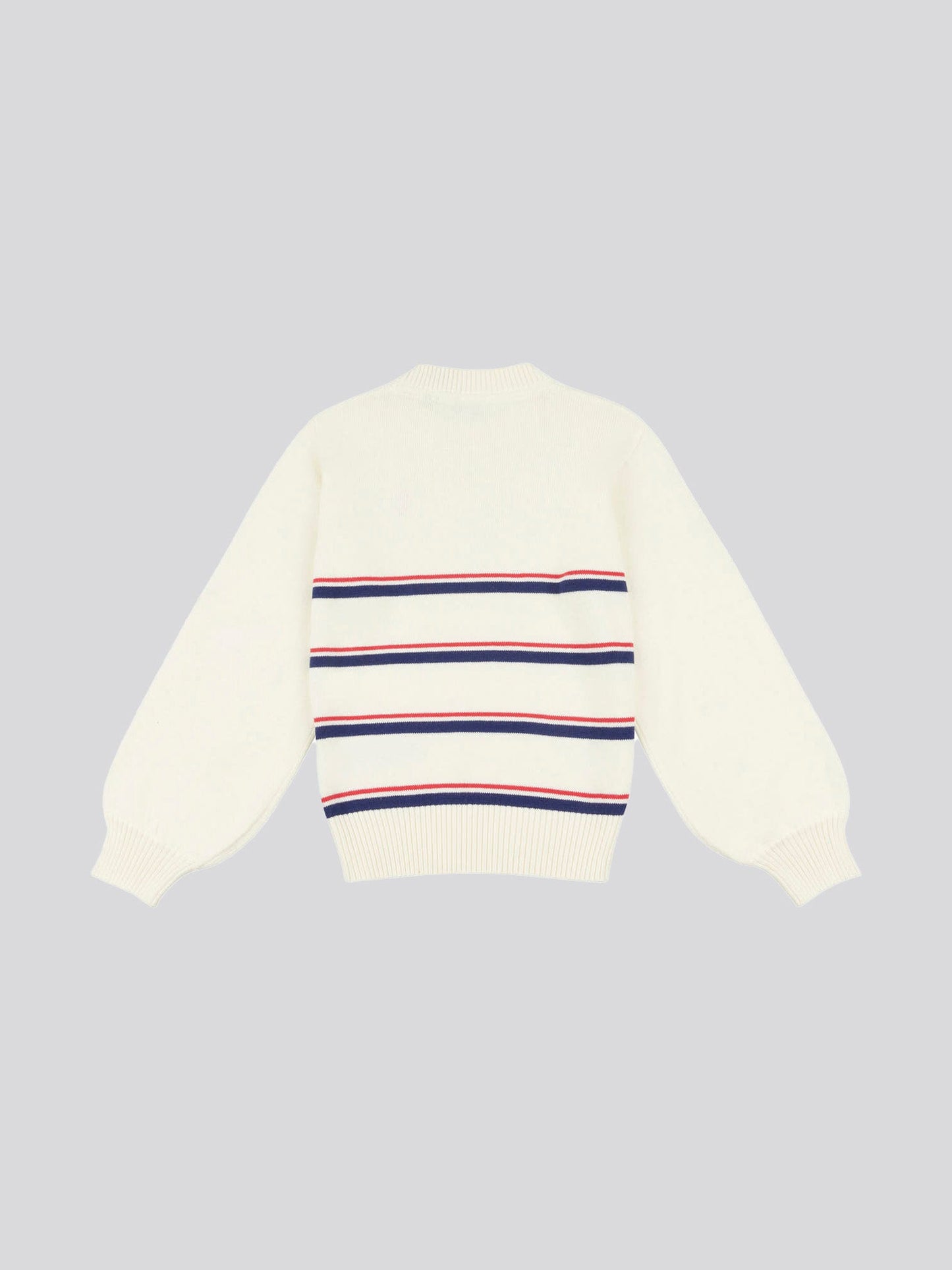 Girls Balloon Sleeve Jumper in Egret