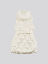 Girls Longline Puffer Gilet in Turtle Dove