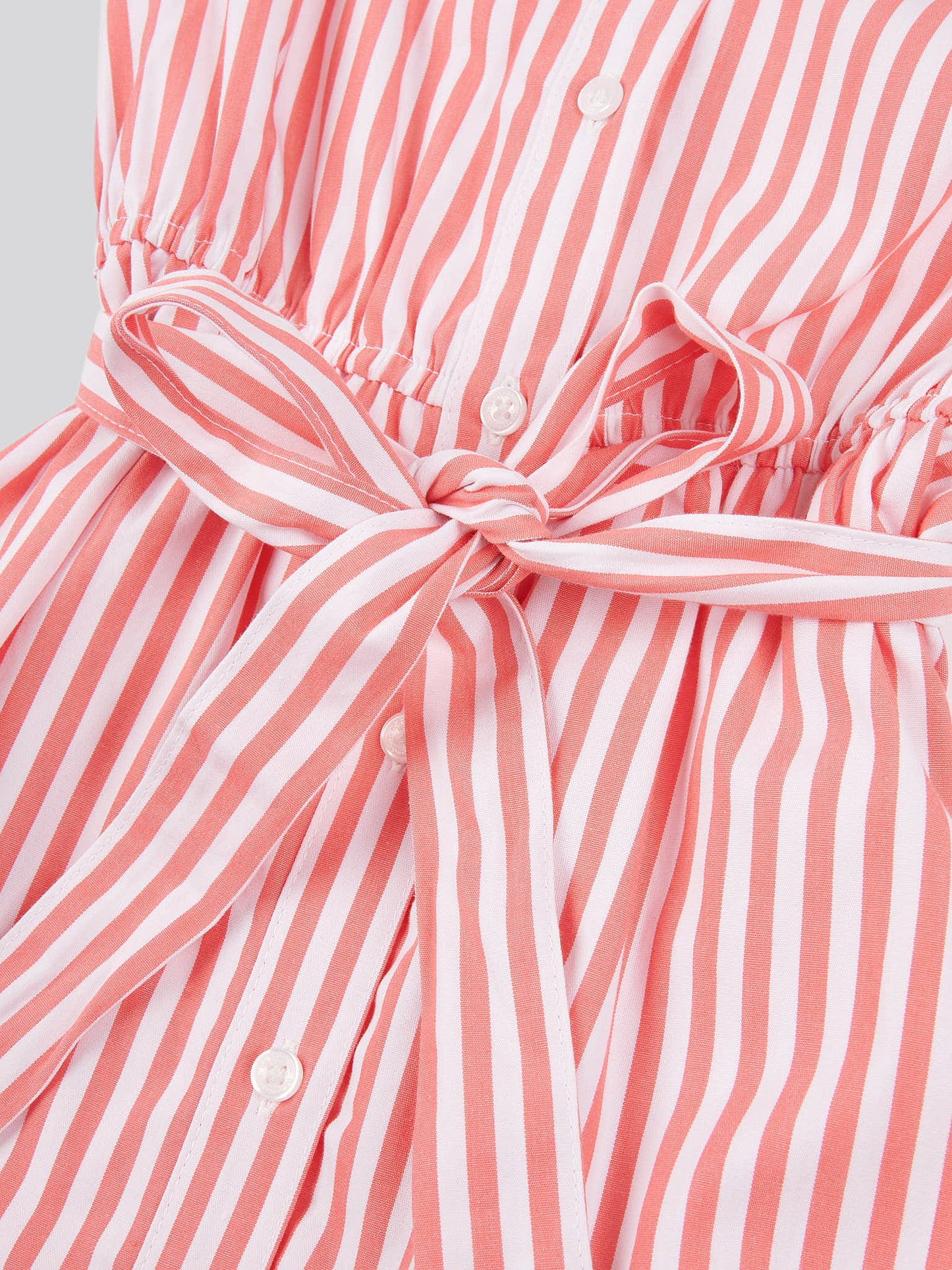 Girls Striped Sleeveless Shirt Dress Sugar Coral