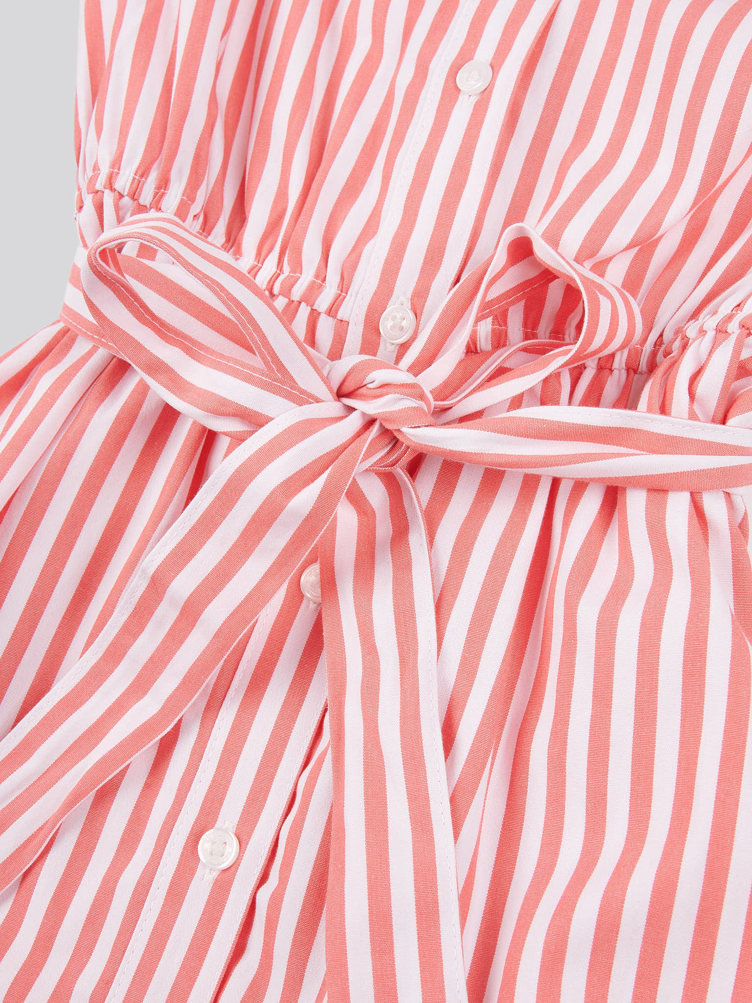 Girls Striped Sleeveless Shirt Dress Sugar Coral