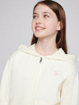 Girls Zip Hoodie & Relaxed Fit Jogger Set in Marshmallow