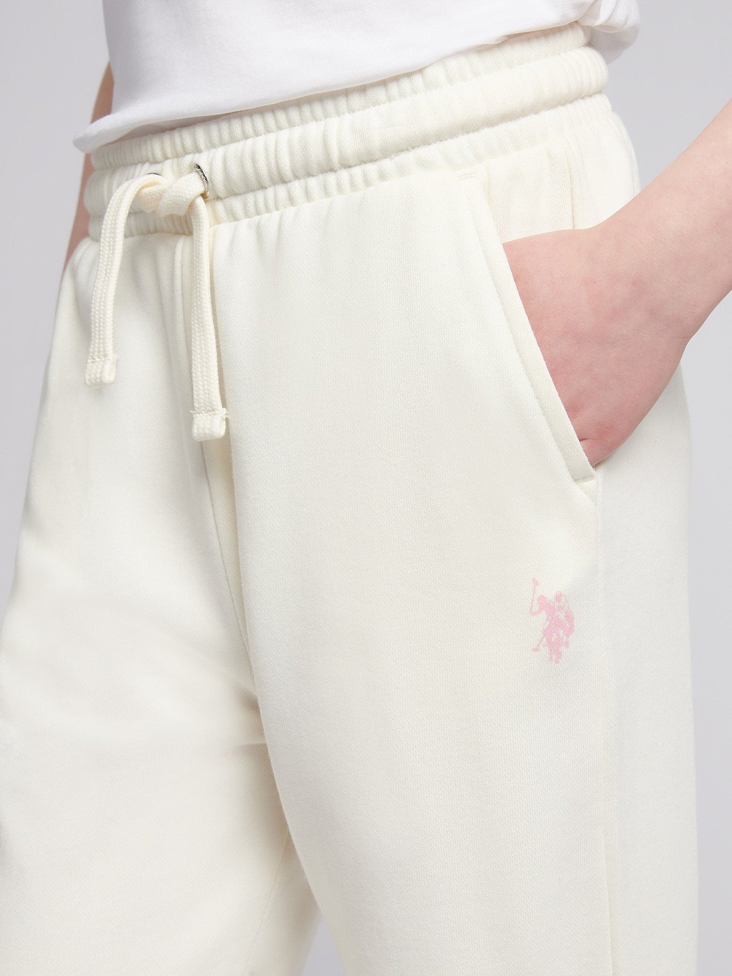 Girls Zip Hoodie & Relaxed Fit Jogger Set in Marshmallow