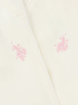 Girls Zip Hoodie & Relaxed Fit Jogger Set in Marshmallow