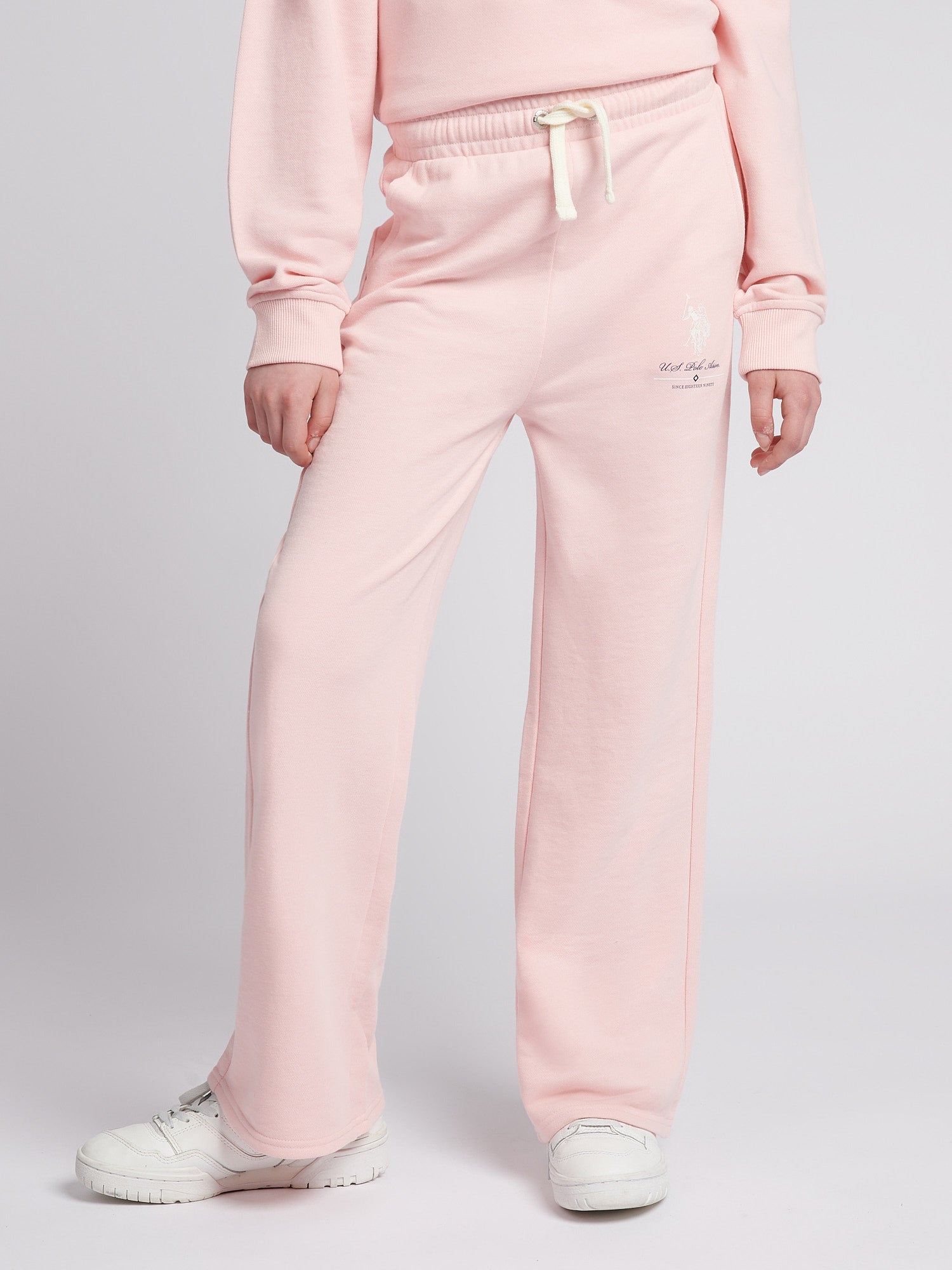 Girls Brushed Back Hoodie & Jogger Set in Crystal Rose
