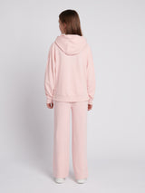 Girls Brushed Back Hoodie & Jogger Set in Crystal Rose