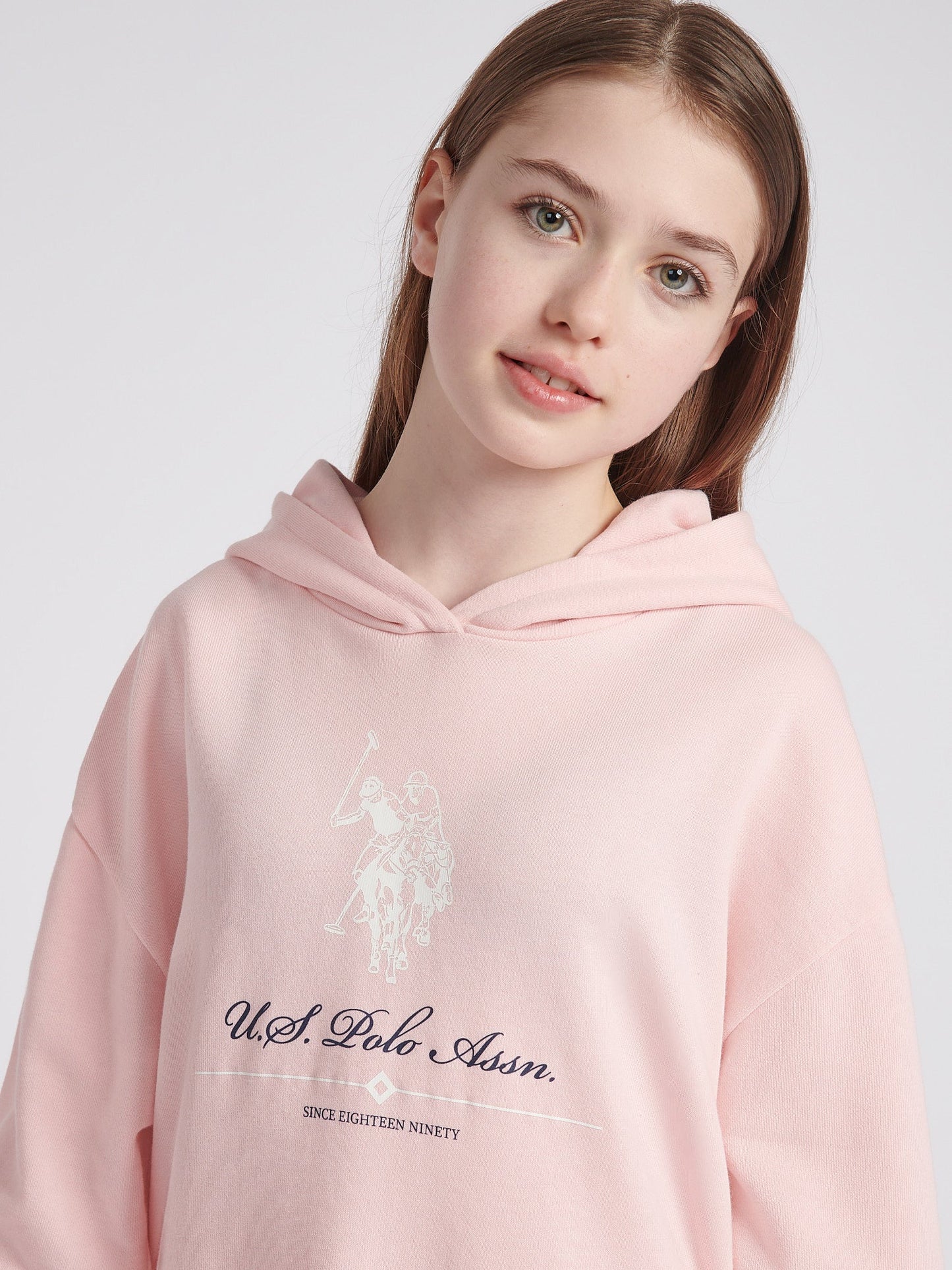 Girls Brushed Back Hoodie & Jogger Set in Crystal Rose