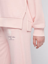 Girls Brushed Back Hoodie & Jogger Set in Crystal Rose