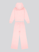 Girls Brushed Back Hoodie & Jogger Set in Crystal Rose