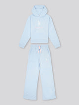 Girls Brushed Back Hoodie & Jogger Set in Windsurfer