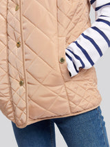 Girls Lightweight Quilted Gilet in Cuban Sand