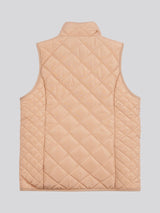 Girls Lightweight Quilted Gilet in Cuban Sand