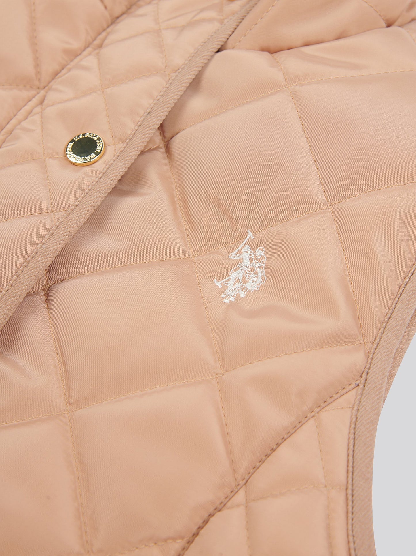 Girls Lightweight Quilted Gilet in Cuban Sand
