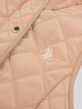 Girls Lightweight Quilted Gilet in Cuban Sand