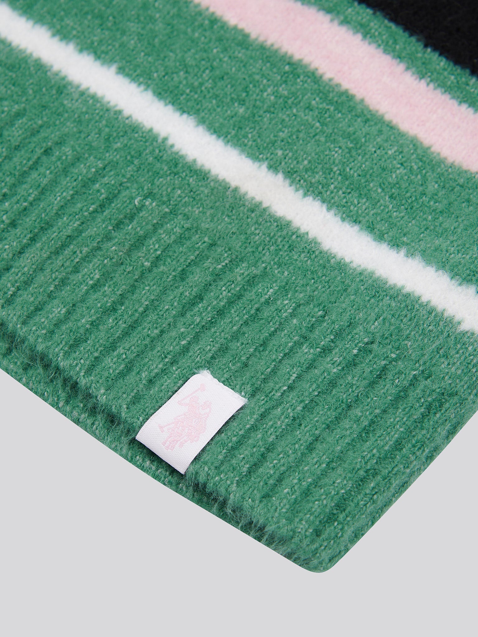 Brushed Stripe Polo Jumper Deep Sea
