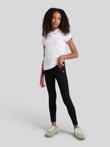 Girls Elastic Waistband Leggings Black
