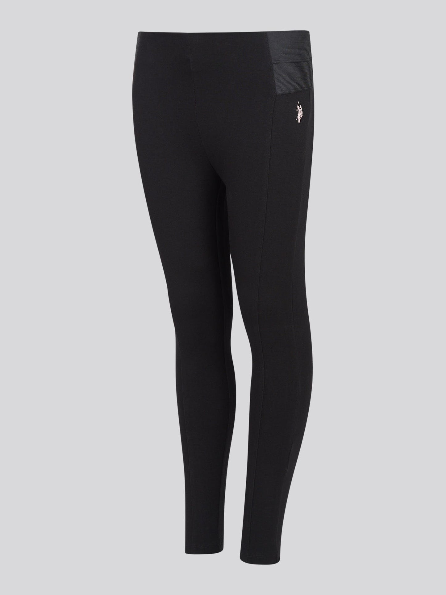 Girls Elastic Waistband Leggings Black