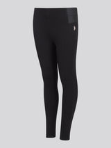 Girls Elastic Waistband Leggings Black