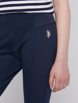 Girls Elastic Waistband Leggings Navy Iris