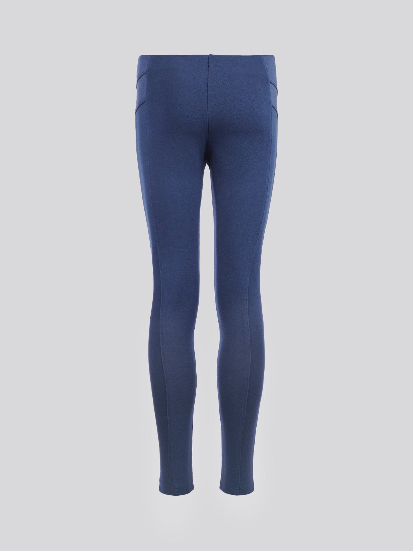 Girls Elastic Waistband Leggings Navy Iris