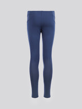 Girls Elastic Waistband Leggings Navy Iris