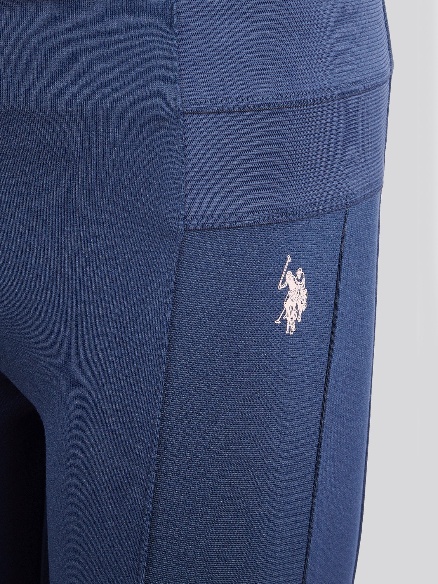 Girls Elastic Waistband Leggings Navy Iris