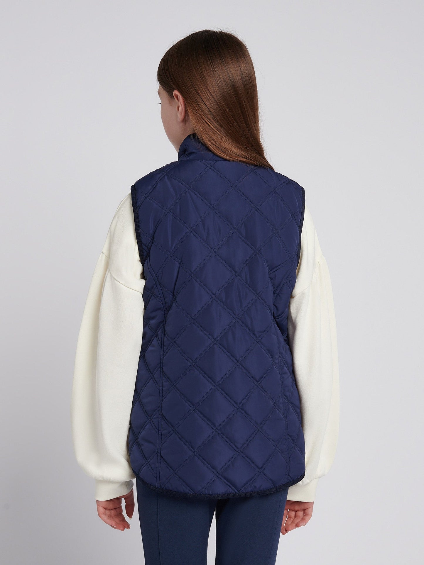 Girls Hacking Gilet in Navy Iris