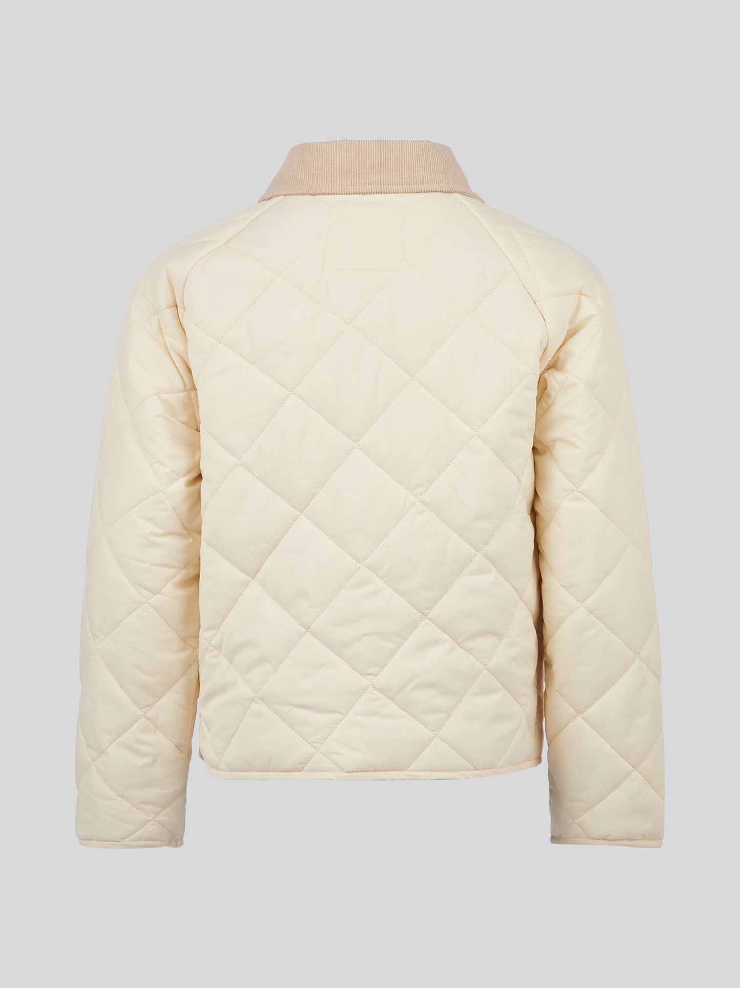 Girls Diamond Quilt Jacket in Marshmallow