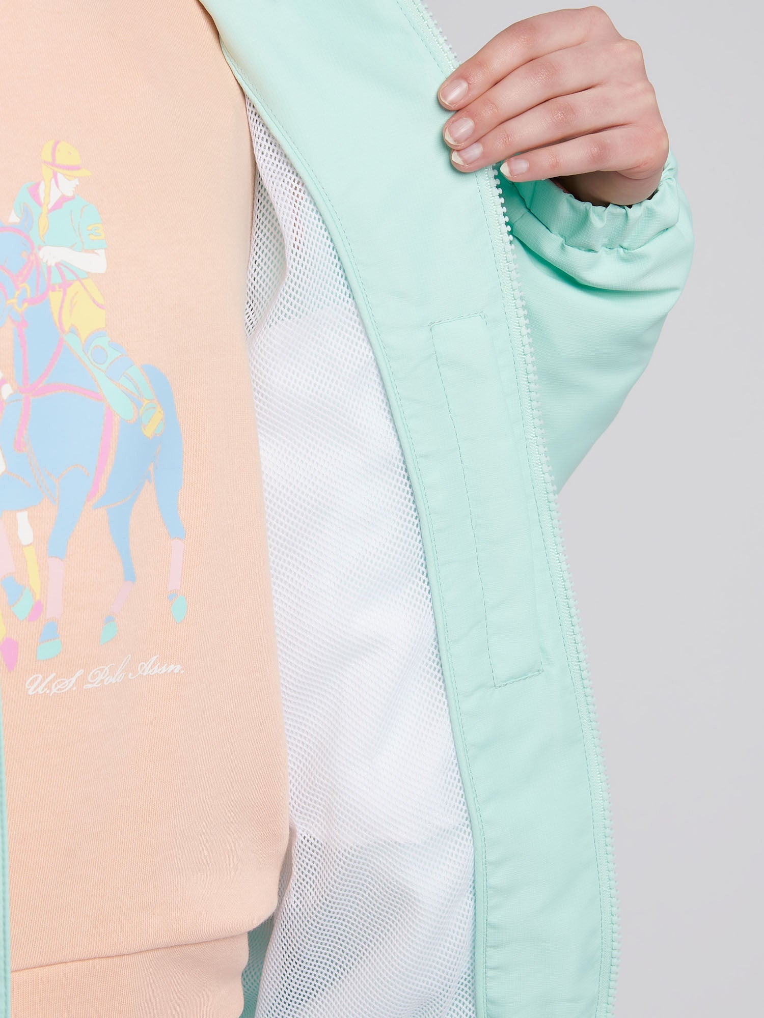 Girls Windbreaker in Blue Light