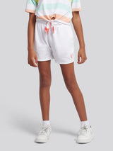 Girls Stripe T-Shirt & Short Set in Bright White
