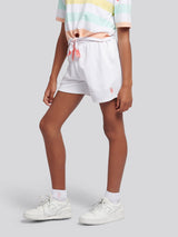Girls Stripe T-Shirt & Short Set in Bright White