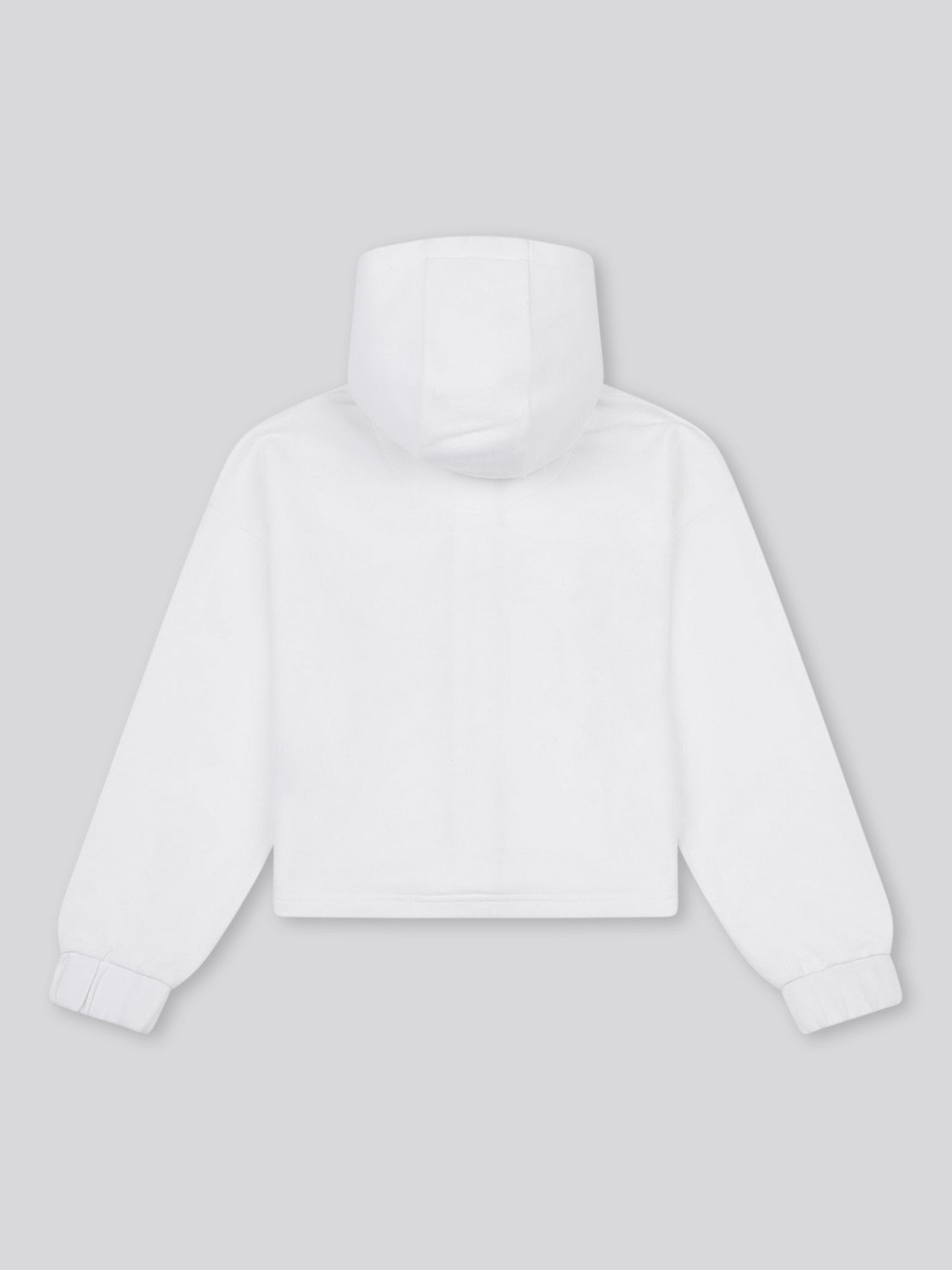 Girls Graphic Zip Through Sweat in Bright White