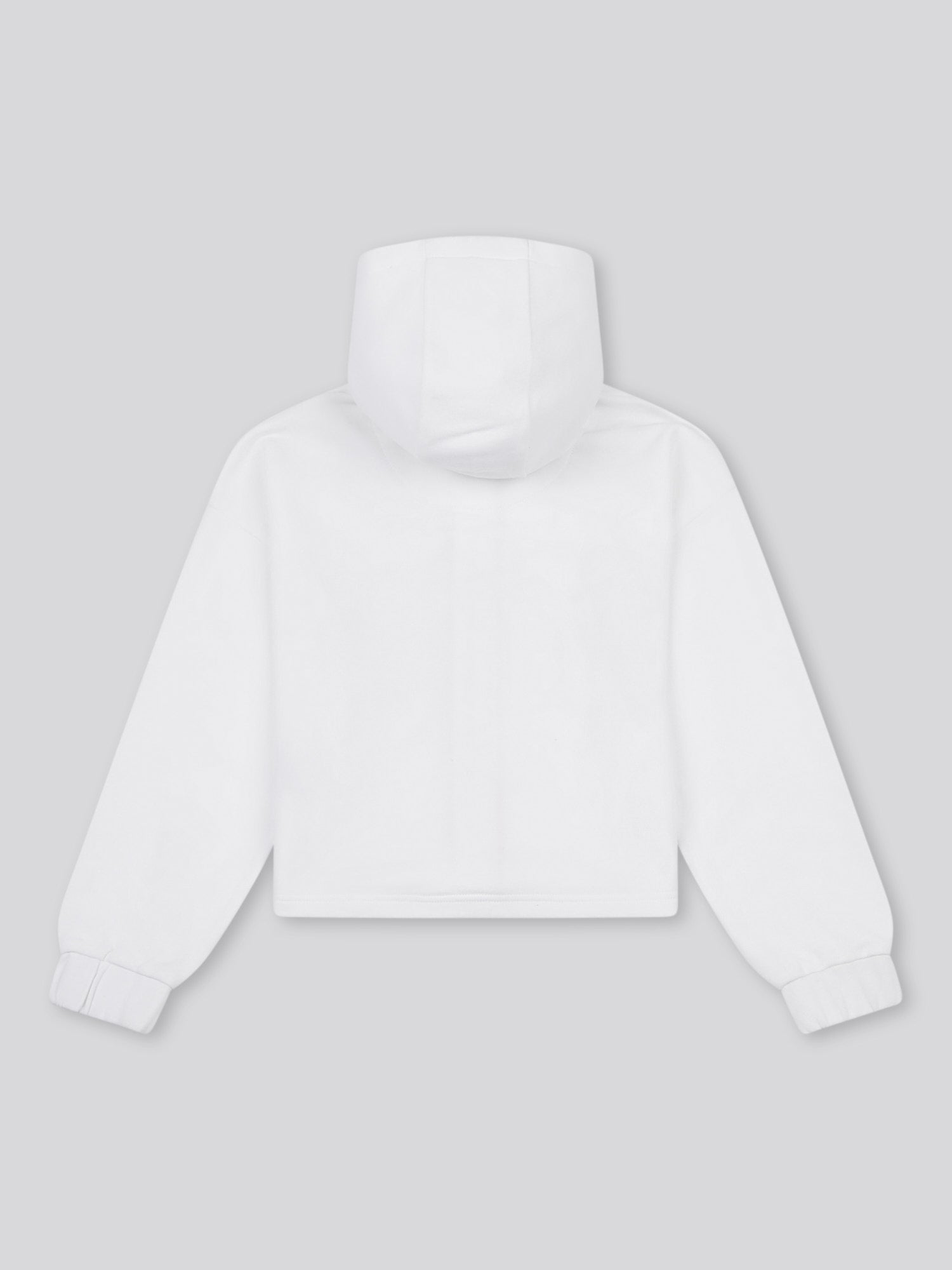 Girls Graphic Zip Through Sweat in Bright White