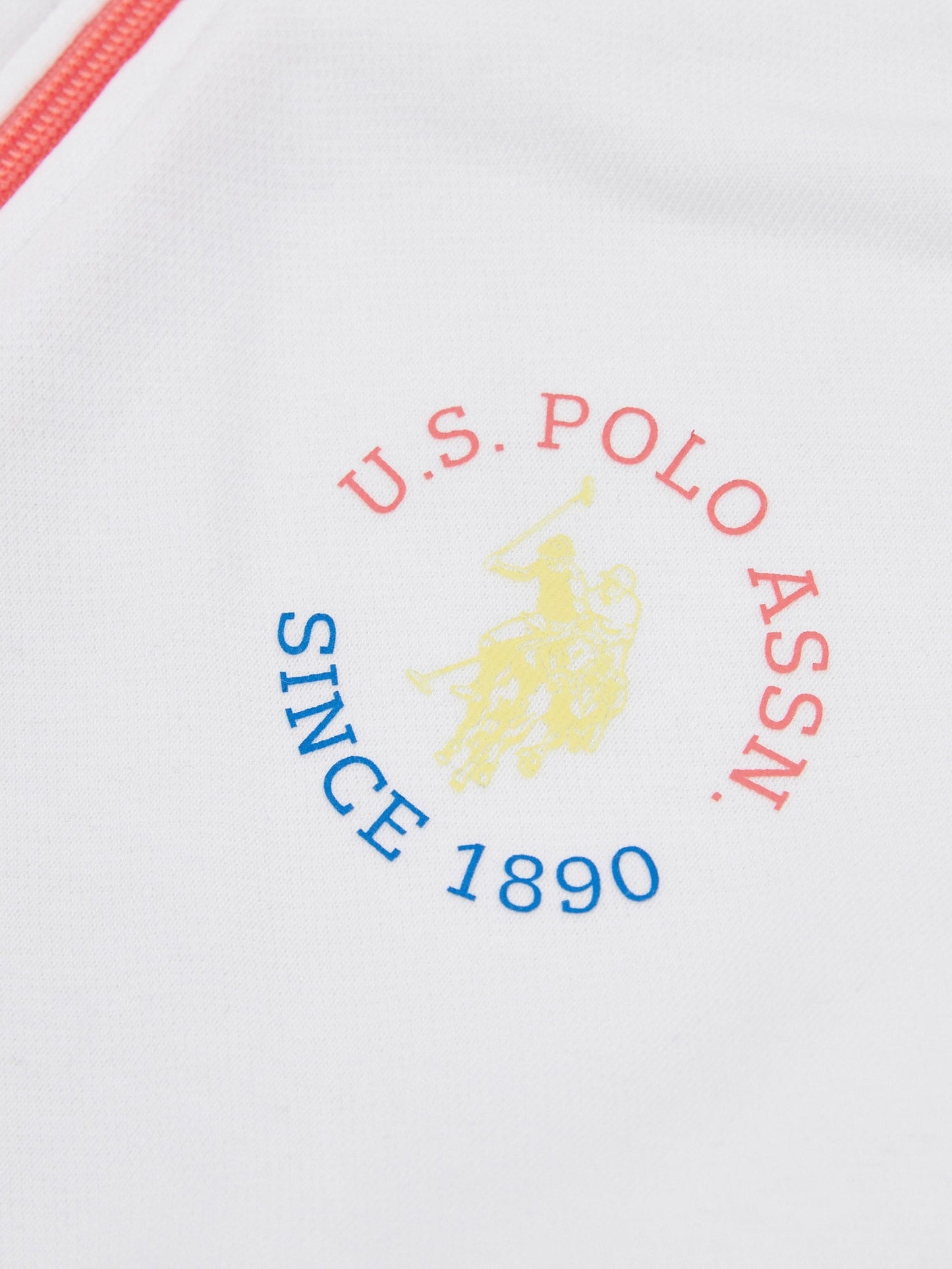 Girls Graphic Zip Through Sweat in Bright White