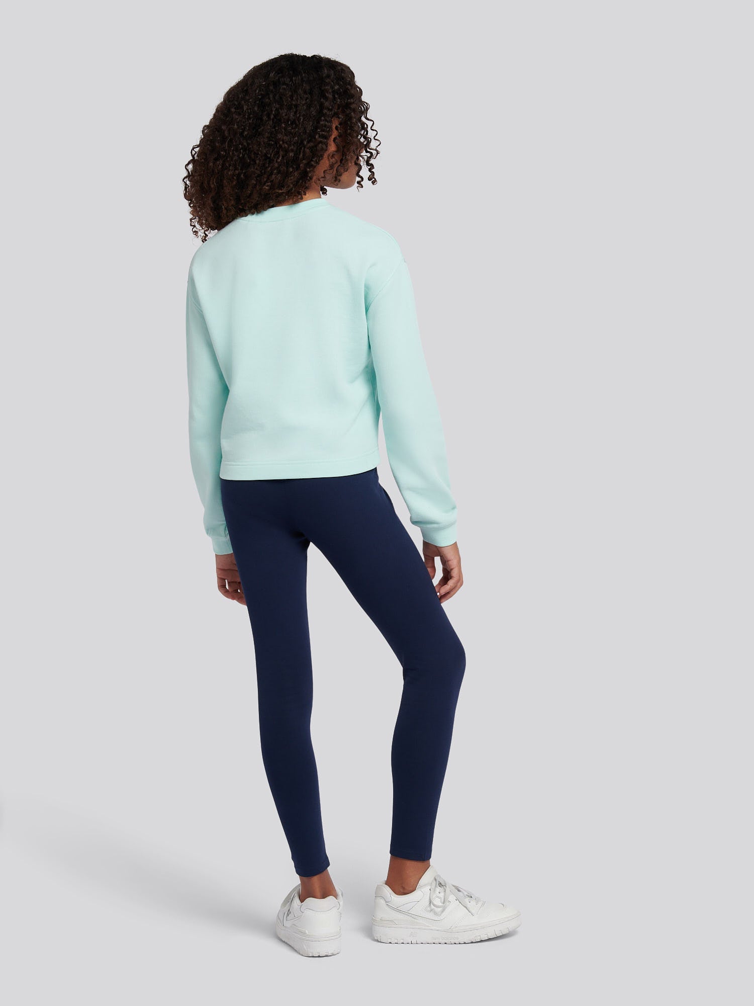 Girls Graphic Boxy Sweat & Legging Set Blue Light