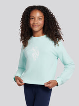 Girls Graphic Boxy Sweat & Legging Set Blue Light