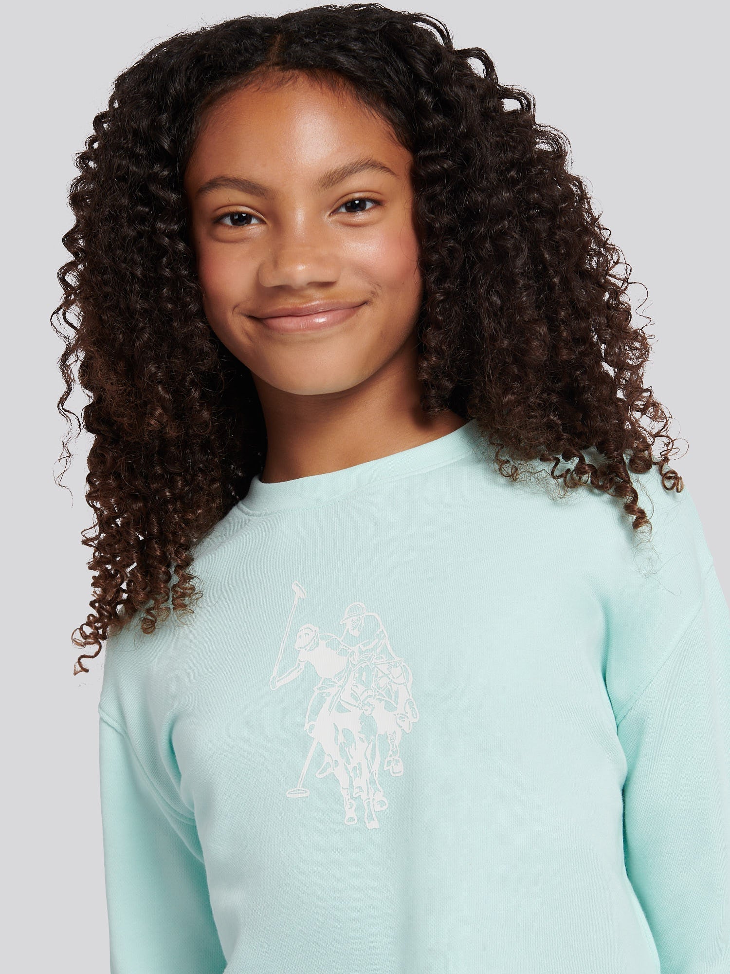 Girls Graphic Boxy Sweat & Legging Set Blue Light