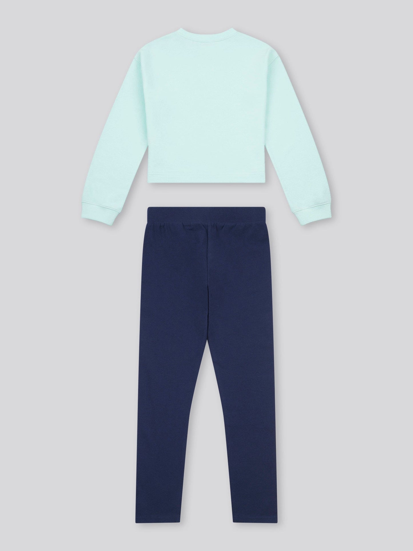 Girls Graphic Boxy Sweat & Legging Set Blue Light