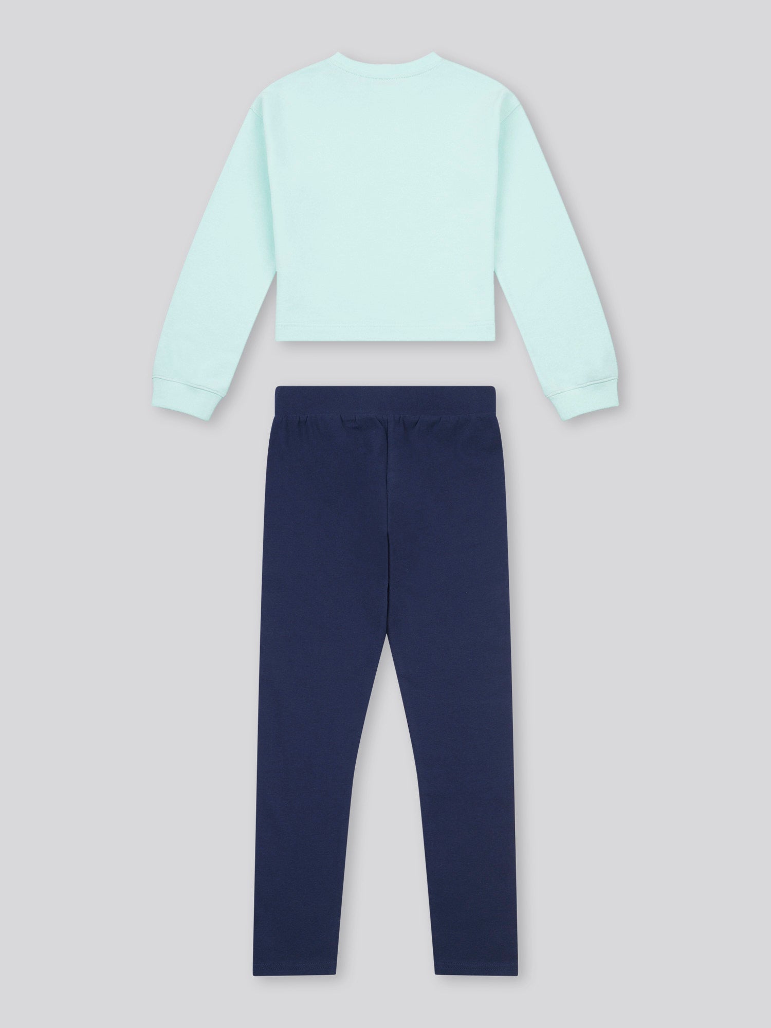 Girls Graphic Boxy Sweat & Legging Set Blue Light