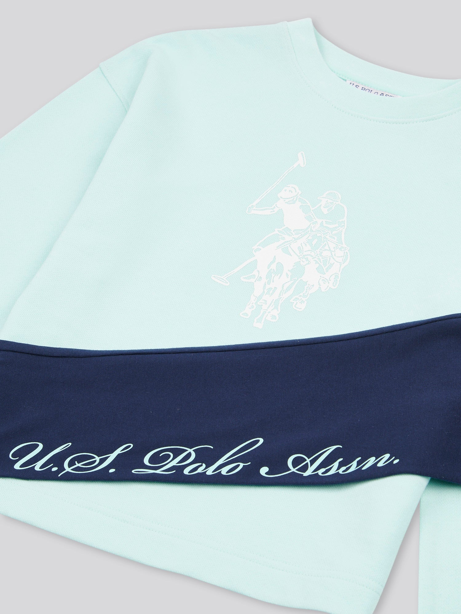 Girls Graphic Boxy Sweat & Legging Set Blue Light