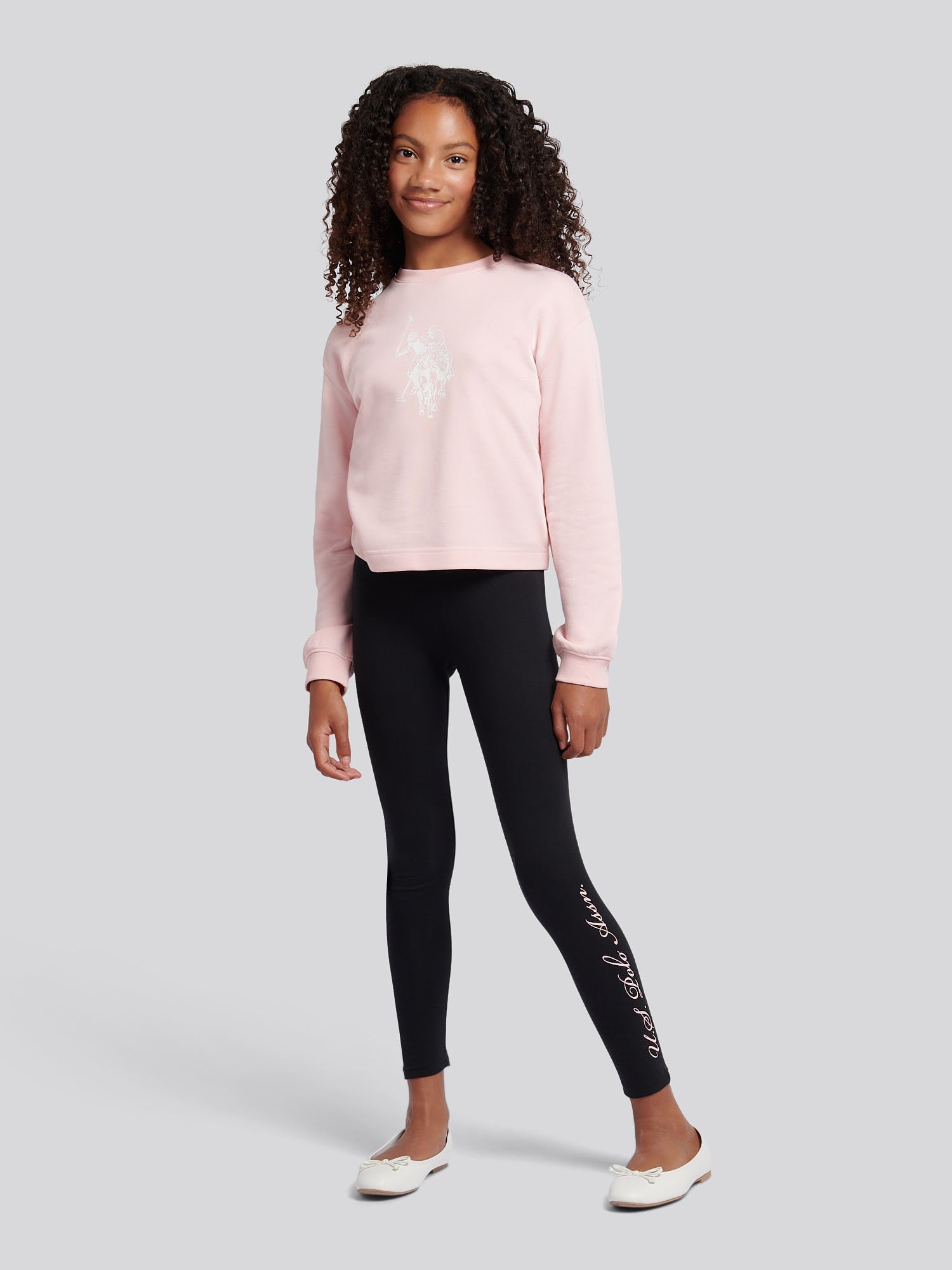 Girls Graphic Boxy Sweat & Legging Set Crystal Rose