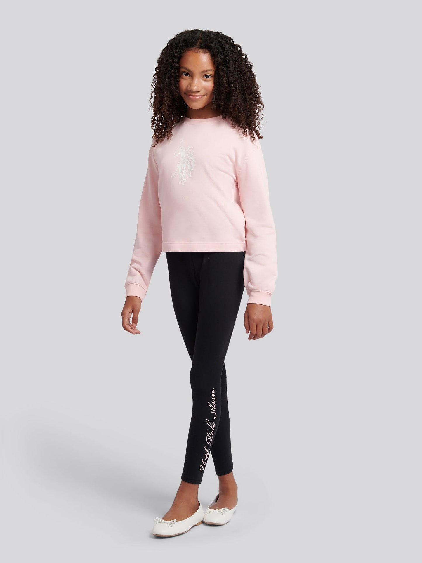 Girls Graphic Boxy Sweat & Legging Set Crystal Rose