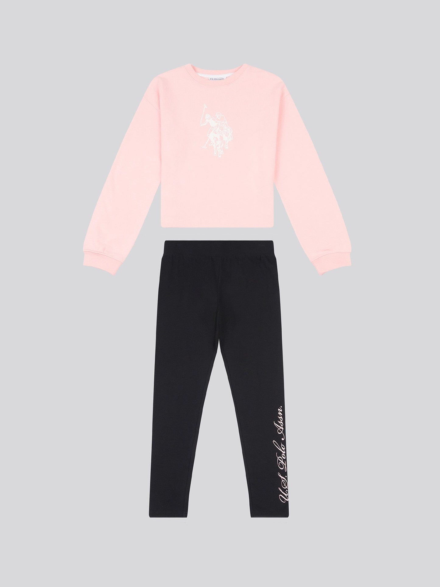 Girls Graphic Boxy Sweat & Legging Set Crystal Rose