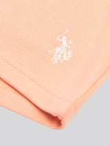 Girls Script Graphic T-Shirt & Sweat Short Set in Peach Nectar