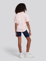 Girls Print T-Shirt & Jersey Short Set Crystal Rose