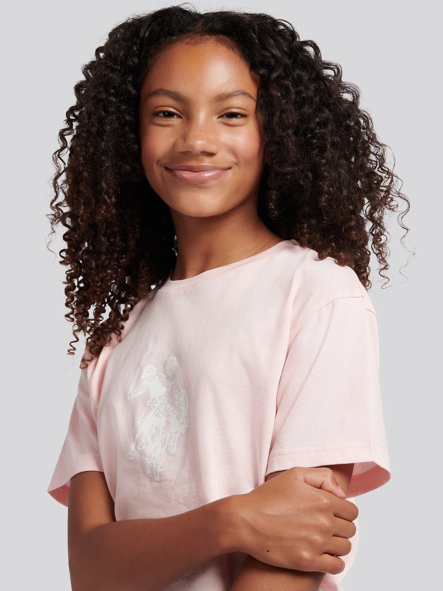 Girls Print T-Shirt & Jersey Short Set Crystal Rose