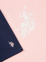 Girls Print T-Shirt & Jersey Short Set Crystal Rose