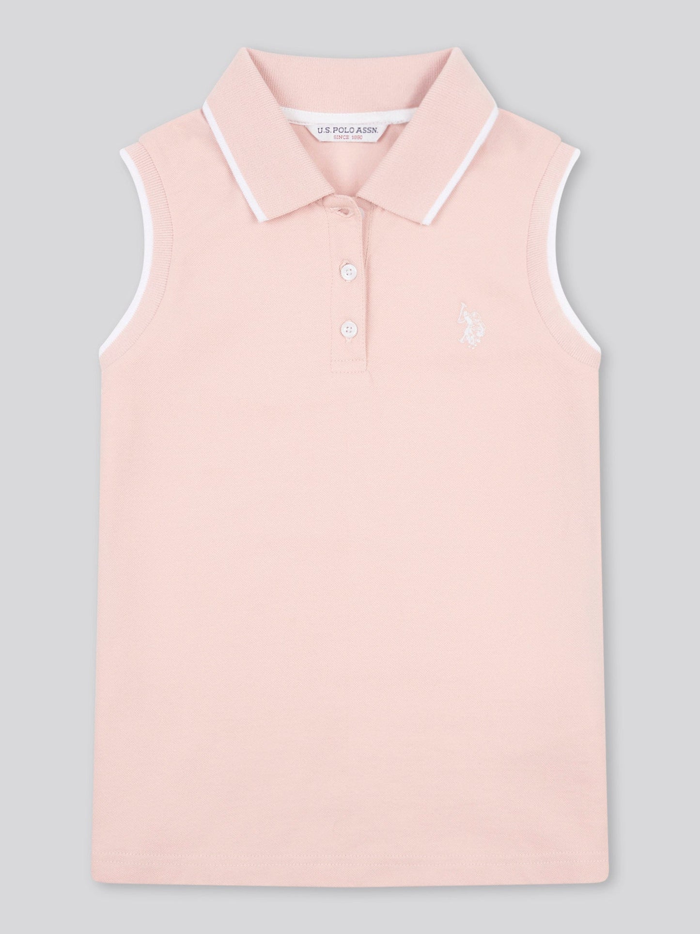 Girls Sleeveless Polo Shirt Crystal Rose