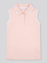 Girls Sleeveless Polo Shirt Crystal Rose