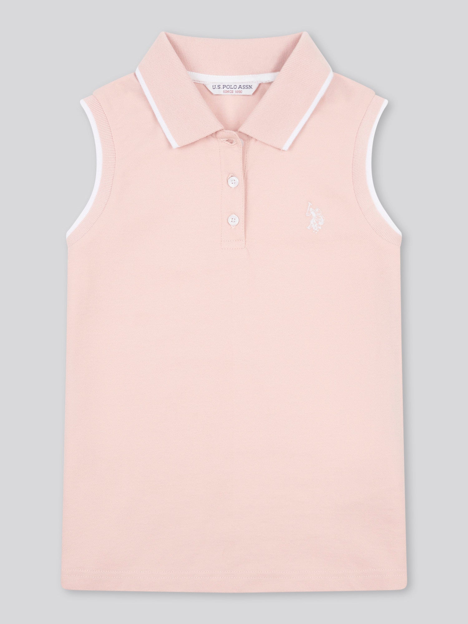 Girls Sleeveless Polo Shirt Crystal Rose