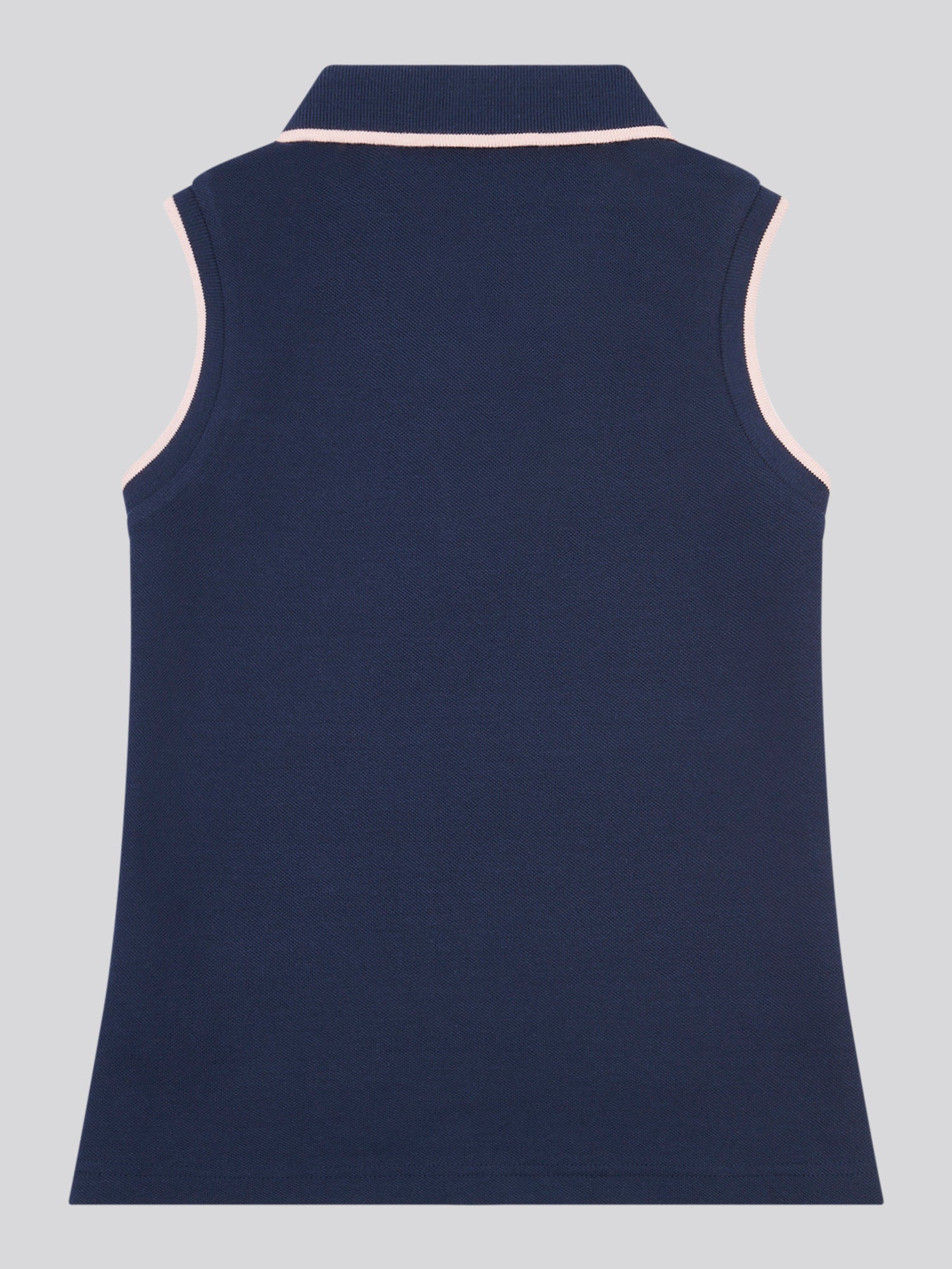 Girls Sleeveless Polo Shirt Navy Iris